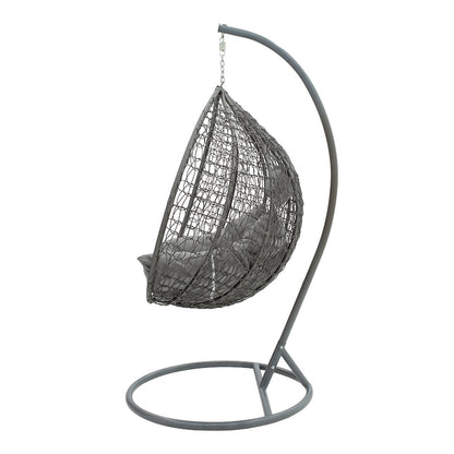 Zafer pakoworld swing hanging metal-pp- pillow in grey color 106x103x200cm
