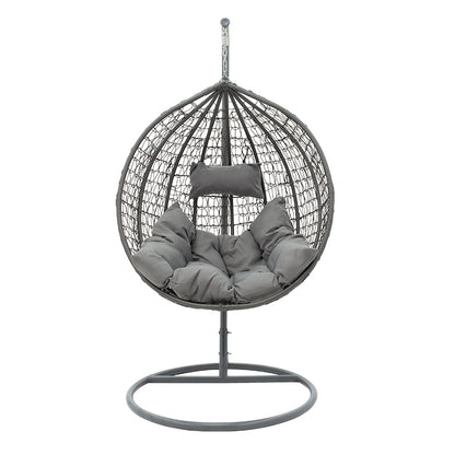 Zafer pakoworld swing hanging metal-pp- pillow in grey color 106x103x200cm