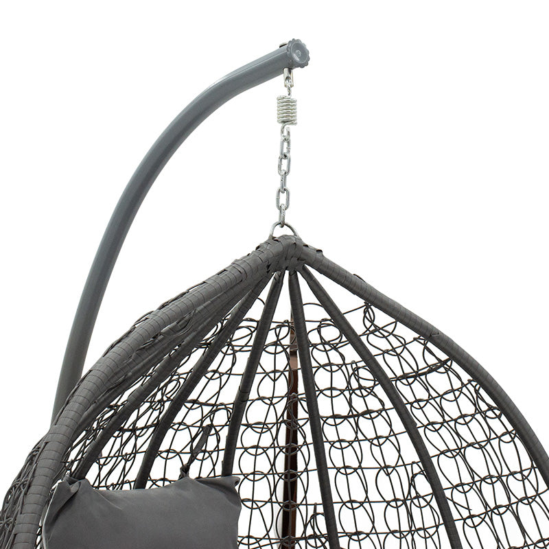 Zafer pakoworld swing hanging metal-pp- pillow in grey color 106x103x200cm