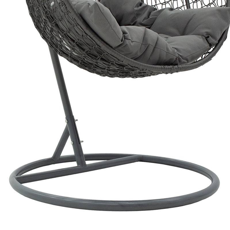 Zafer pakoworld swing hanging metal-pp- pillow in grey color 106x103x200cm