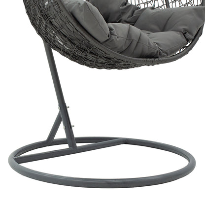 Zafer pakoworld swing hanging metal-pp- pillow in grey color 106x103x200cm