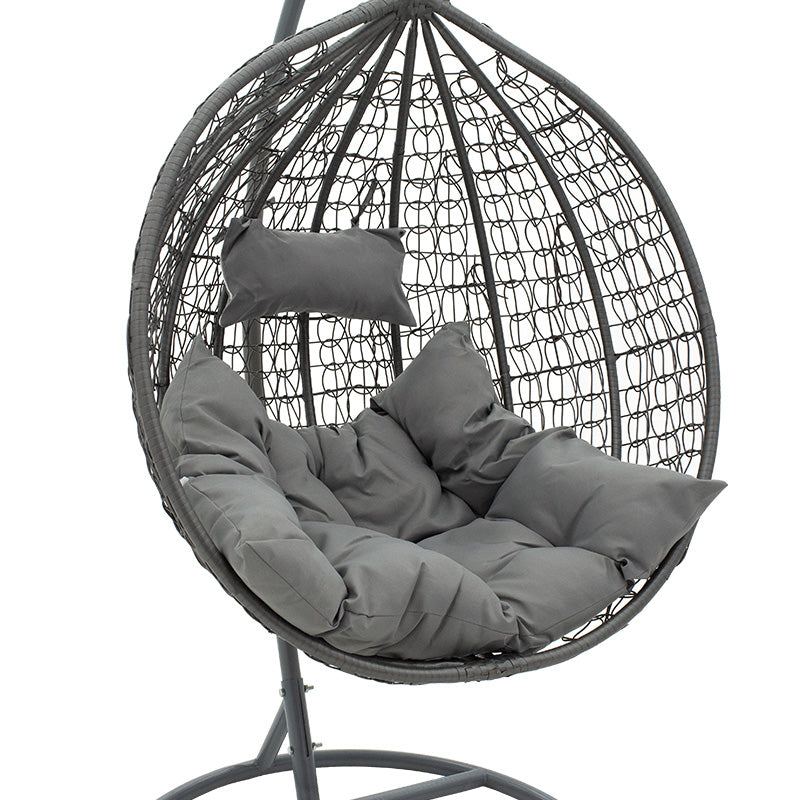 Zafer pakoworld swing hanging metal-pp- pillow in grey color 106x103x200cm