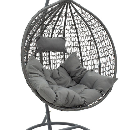 Zafer pakoworld swing hanging metal-pp- pillow in grey color 106x103x200cm