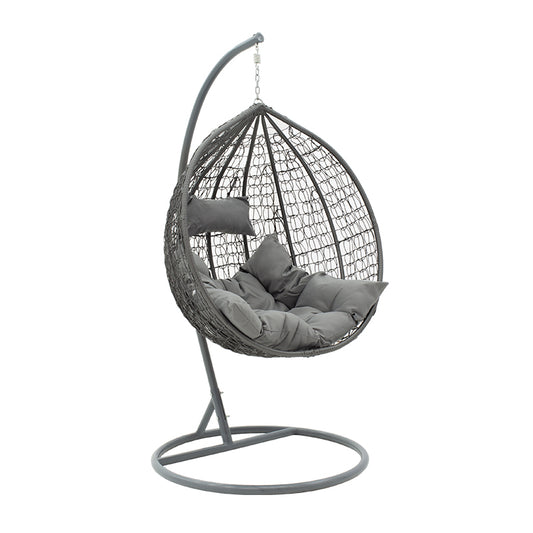 Zafer pakoworld swing hanging metal-pp- pillow in grey color 106x103x200cm