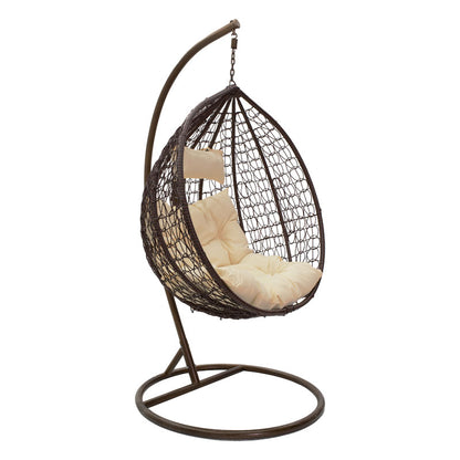 Swing Zafer metal-pp brown-beige cushion 106x103x200cm