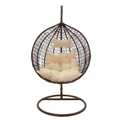 Swing Zafer pakoworld metal-pp brown-beige cushion