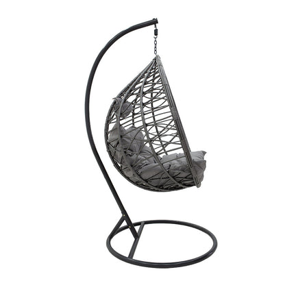 Hudson pakoworld swing hanging metal-pp- pillow in gray color 109x119x195cm