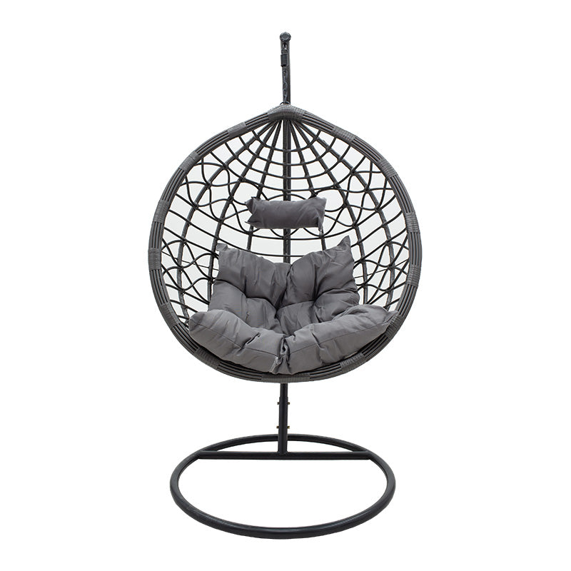 Hudson pakoworld swing hanging metal-pp- pillow in gray color 109x119x195cm