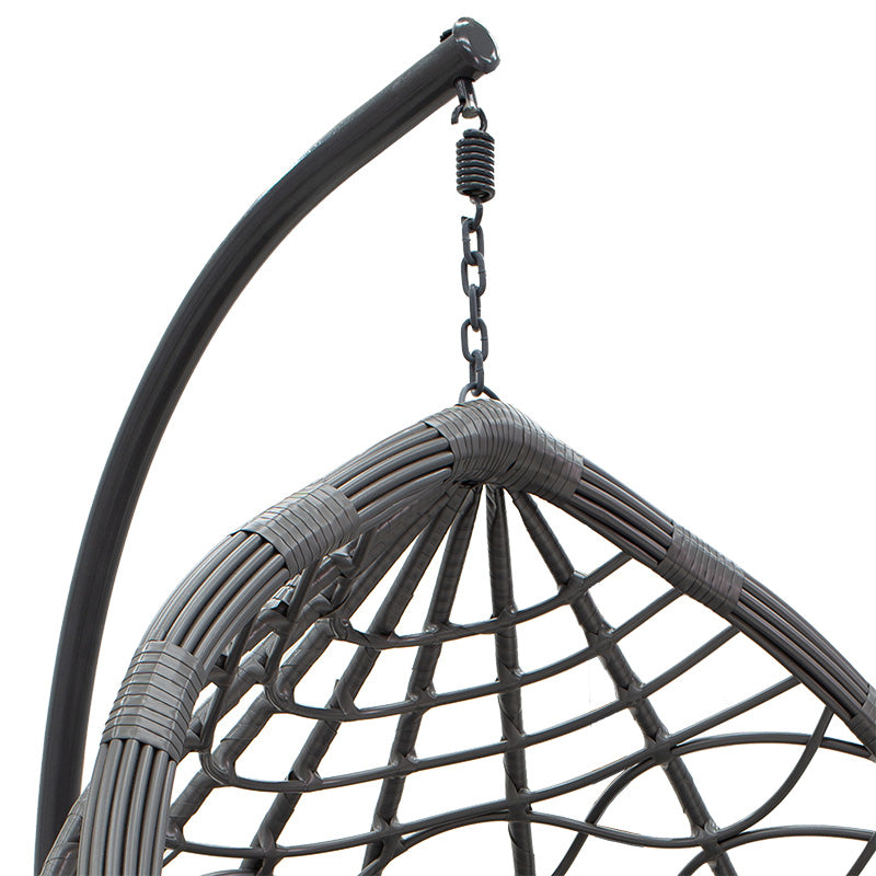 Hudson pakoworld swing hanging metal-pp- pillow in gray color 109x119x195cm