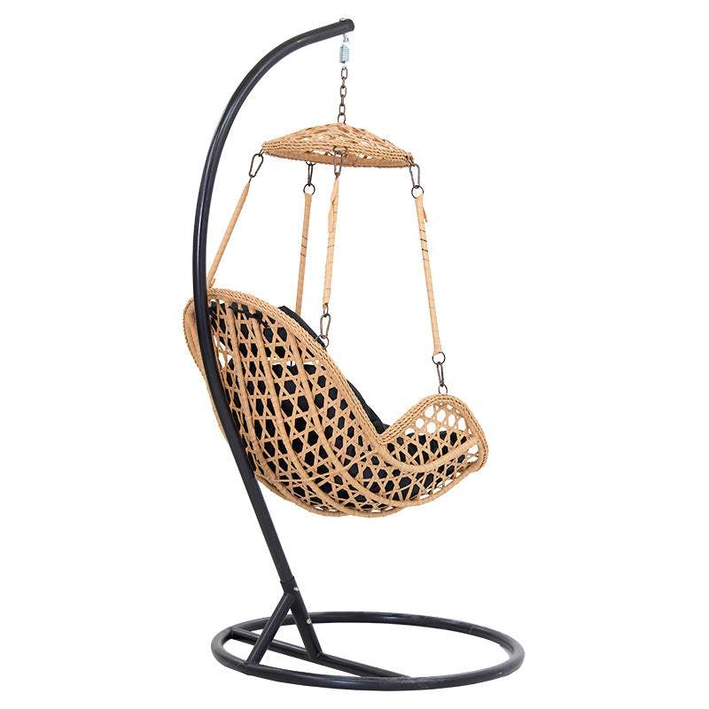 Margie pakoworld swing hanging metal-cushion black-pp natural 100x100x210cm