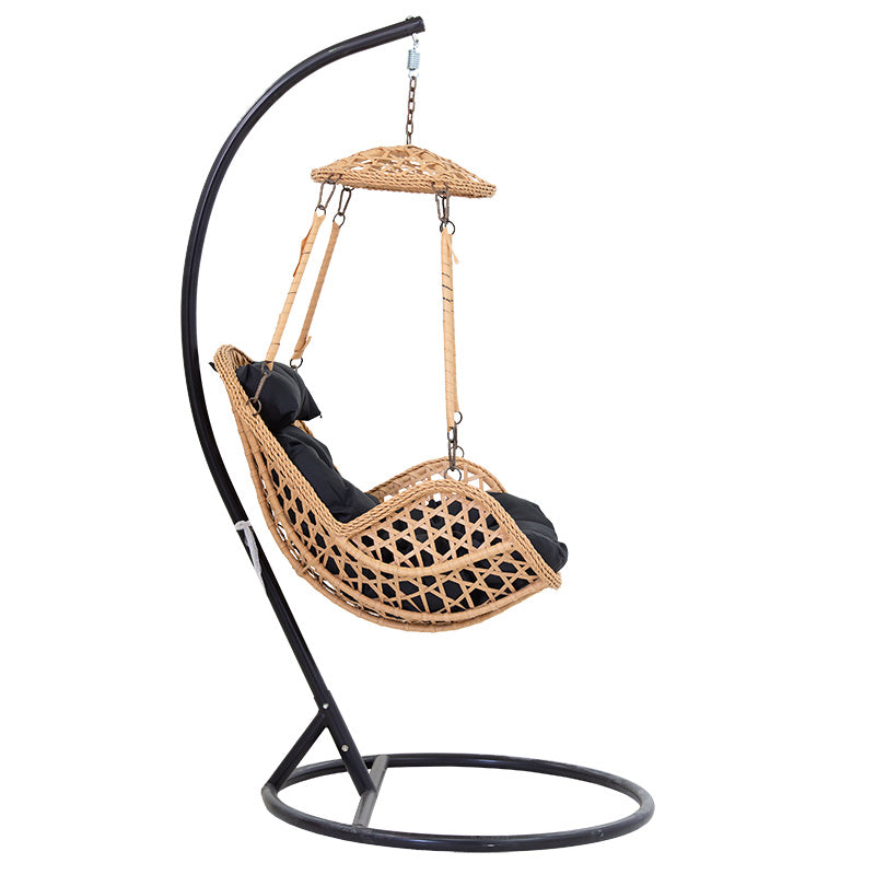 Margie pakoworld swing hanging metal-cushion black-pp natural 100x100x210cm