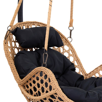 Margie pakoworld swing hanging metal-cushion black-pp natural 100x100x210cm