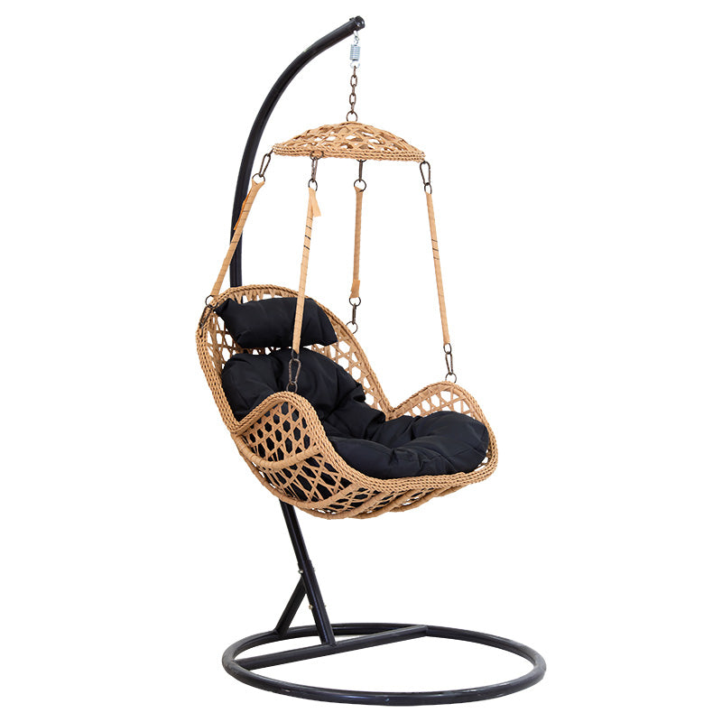 Margie pakoworld swing hanging metal-cushion black-pp natural 100x100x210cm