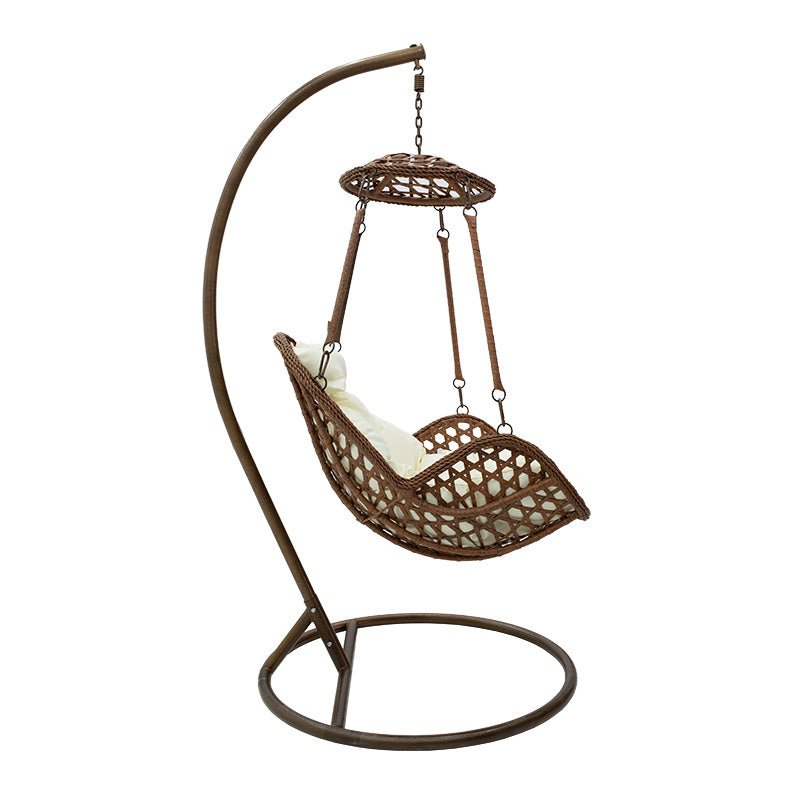 Margie pakoworld swing hanging metal-pp brown pillow-beige 100x100x195cm