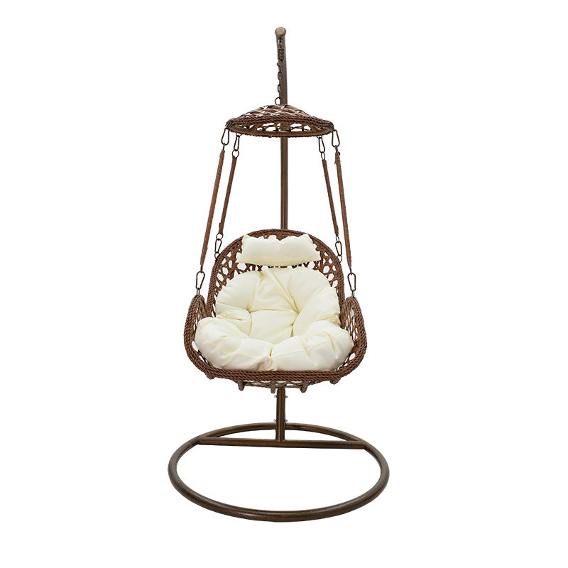 Margie pakoworld swing hanging metal-pp brown pillow-beige 100x100x195cm