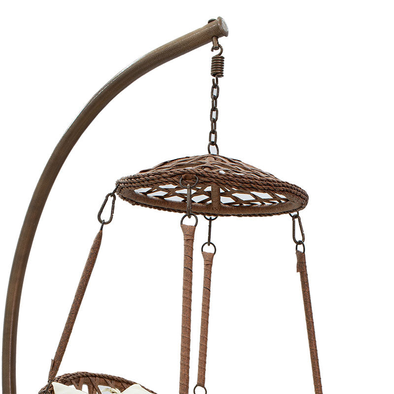 Margie pakoworld swing hanging metal-pp brown pillow-beige 100x100x195cm