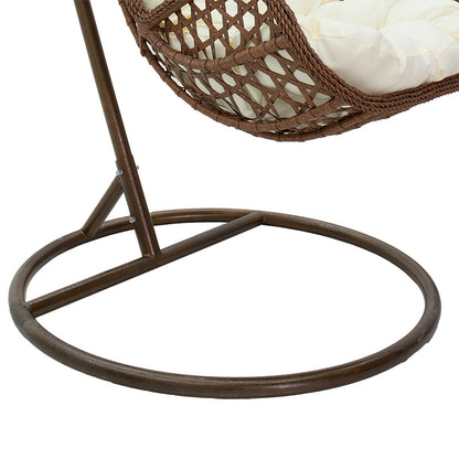 Margie pakoworld swing hanging metal-pp brown pillow-beige 100x100x195cm