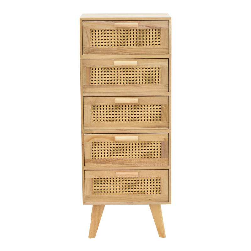 Othello chest of drawers pakoworld wood in a natural shade 40x35x99cm