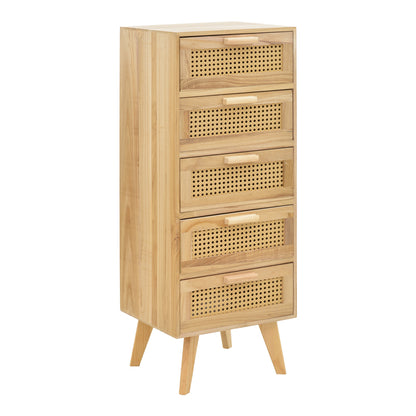 Othello chest of drawers pakoworld wood in a natural shade 40x35x99cm