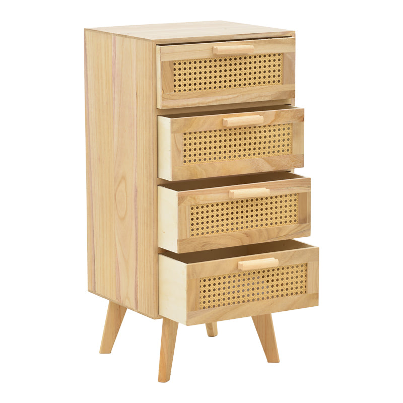 Othello chest of drawers pakoworld wood in natural shade 40x35x82.5cm