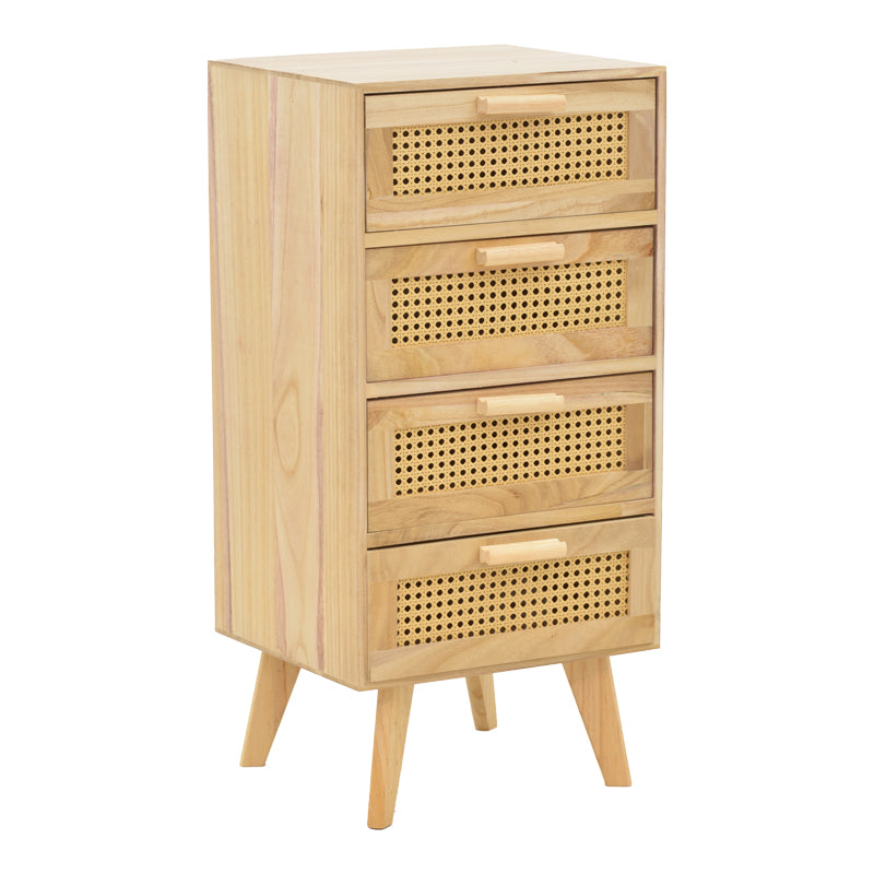 Othello chest of drawers pakoworld wood in natural shade 40x35x82.5cm