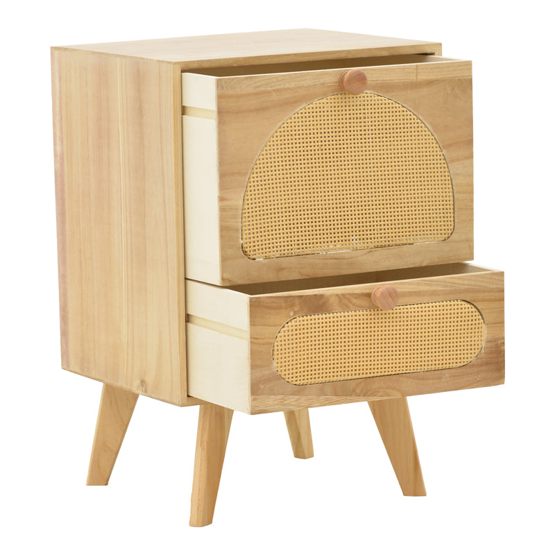 Bedside table Finian pakoworld wood in a natural shade 40x35x59cm