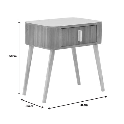 Evander bedside table pakoworld wood in a natural shade 45x35x50cm