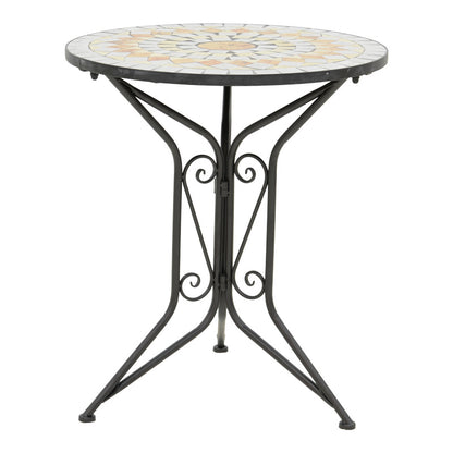 Sellis dining set 3pcs mosaic-metal black
