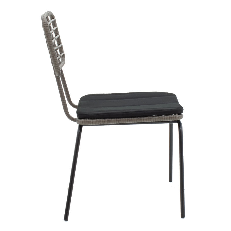 Naoki pakoworld chair metal black-pe gray.