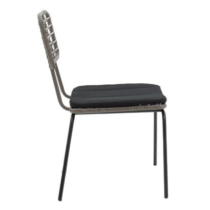 Naoki pakoworld chair metal black-pe gray.