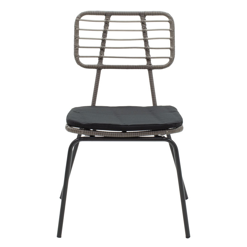 Naoki pakoworld chair metal black-pe gray.