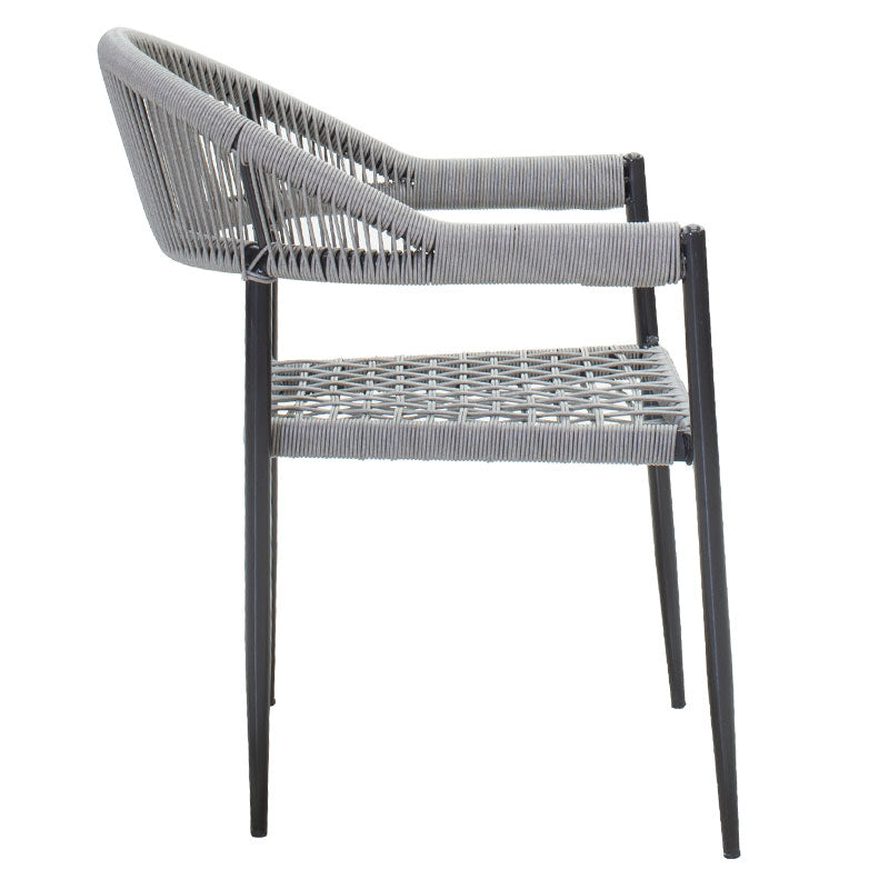 Armchair Tiana pakoworld metal black-pe gray