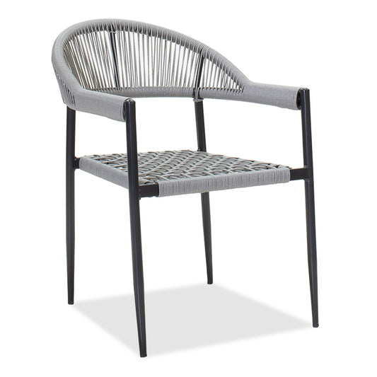 Armchair Tiana pakoworld metal black-pe gray