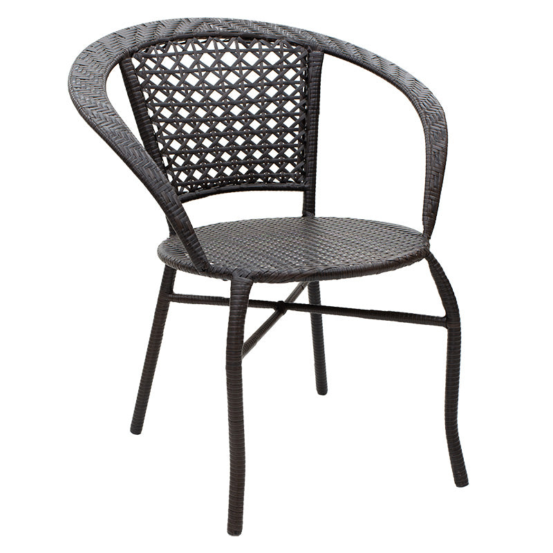 Lounge set 3pcs Saylor pakoworld metal-pe rattan brown