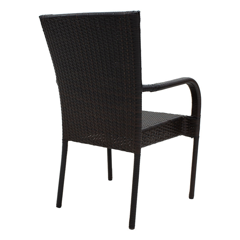 Armchair Laura pakoworld metal-pe rattan brown