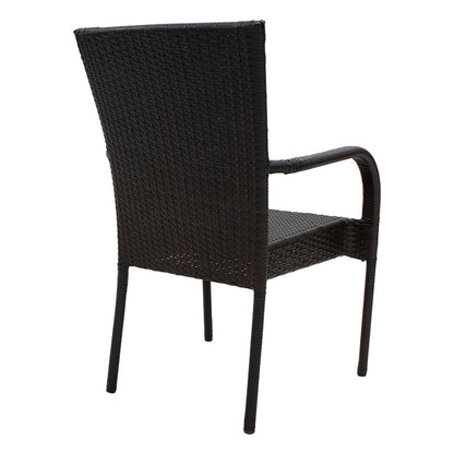 Armchair Laura pakoworld metal-pe rattan brown