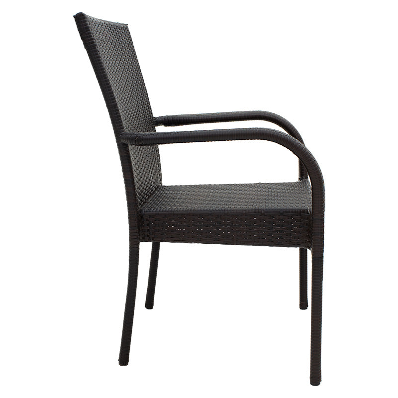Armchair Laura pakoworld metal-pe rattan brown