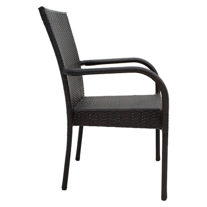 Armchair Laura pakoworld metal-pe rattan brown