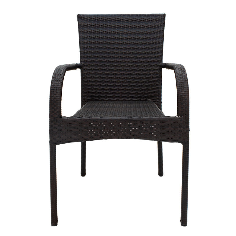 Armchair Laura pakoworld metal-pe rattan brown