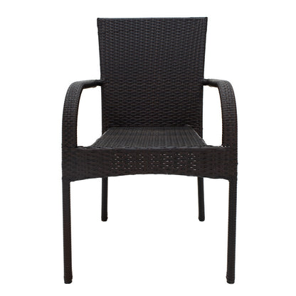 Armchair Laura pakoworld metal-pe rattan brown