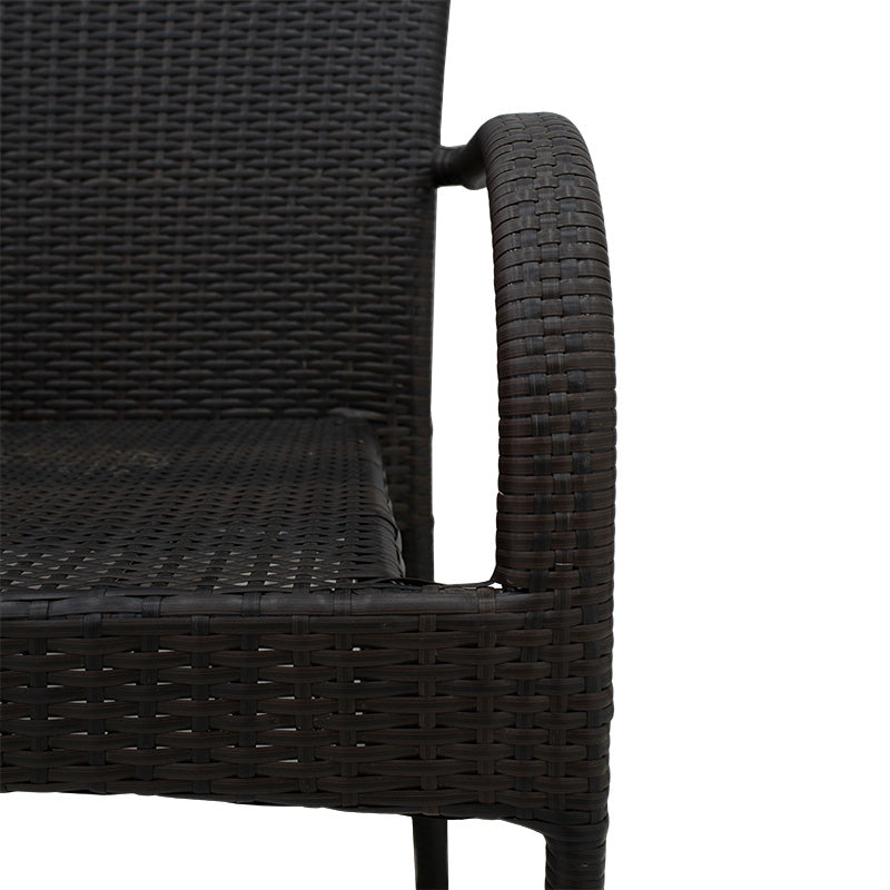 Armchair Laura pakoworld metal-pe rattan brown