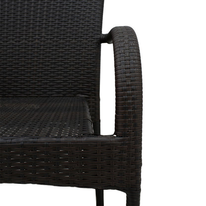 Armchair Laura pakoworld metal-pe rattan brown