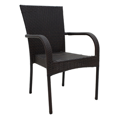Armchair Laura pakoworld metal-pe rattan brown