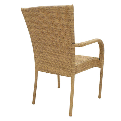 Armchair Laura pakoworld metal-pe rattan natural