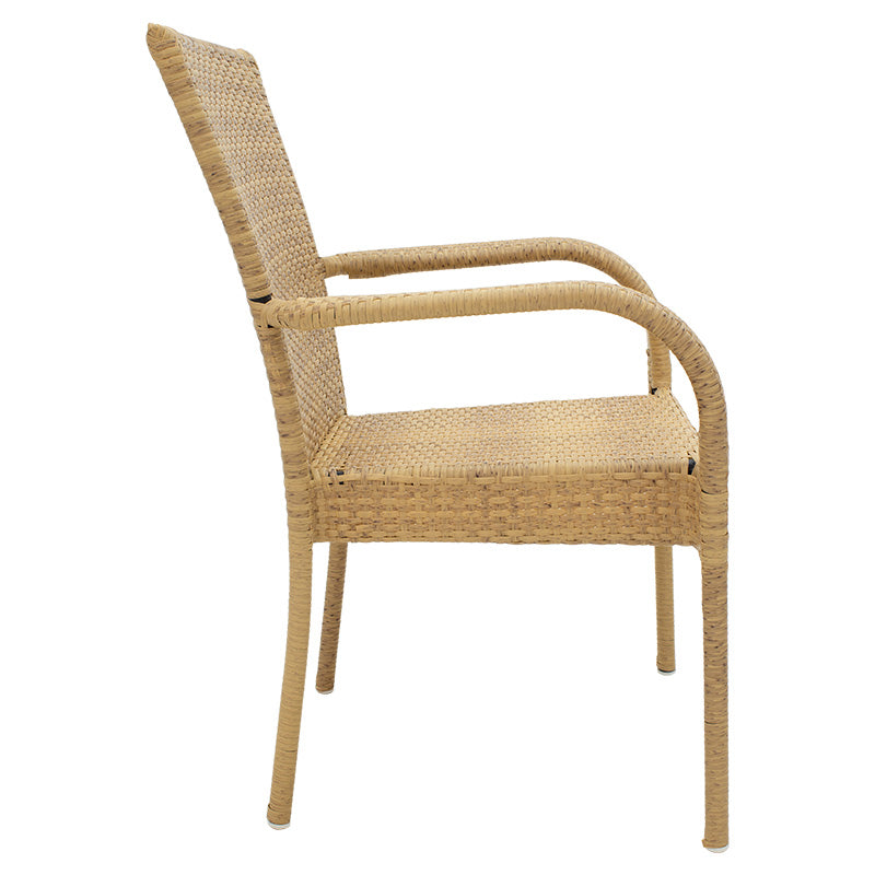 Armchair Laura pakoworld metal-pe rattan natural