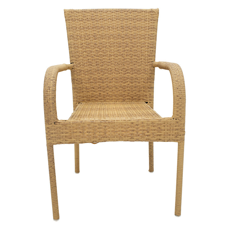 Armchair Laura pakoworld metal-pe rattan natural