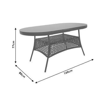 Dining set 7pcs Cellin pakoworld pe natural-metal