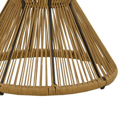 Table Mabil pakoworld rattan natural-glass D50x55cm