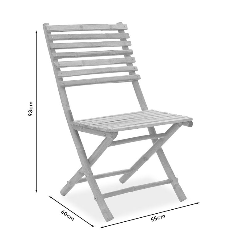 Nixon pakoworld chair folding bamboo natural