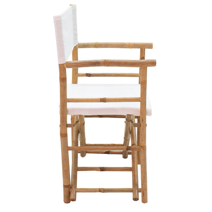 Armchair Nalin pakoworld folding bamboo-fabric white